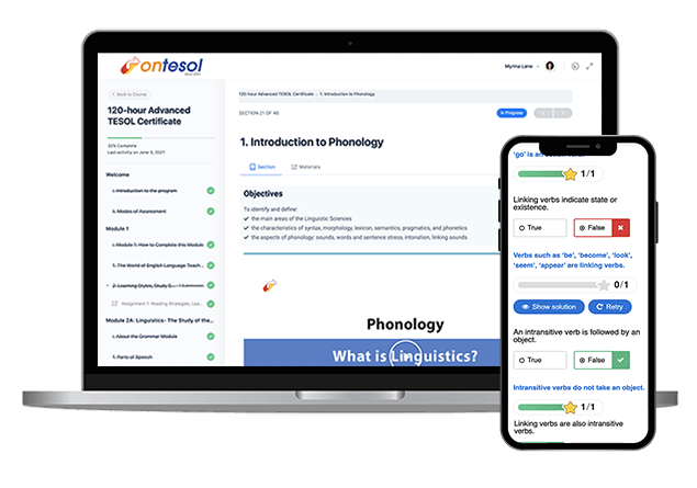 OnTESOL's online learning platform